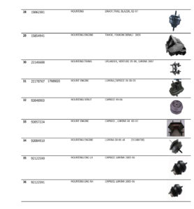 45G0467, 15062381, 15854941, 22146688, 22178767, 17989020, 92048903, 92057224, 92084910, 92122590, 92122591